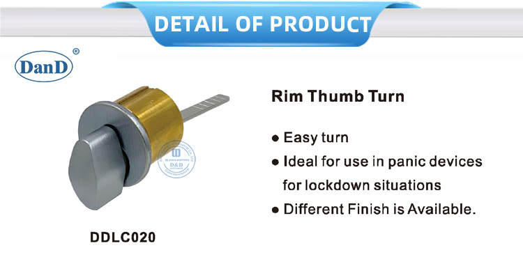 Rim Cylinder with Thumbturn Xi lanh vành với ngón tay cái