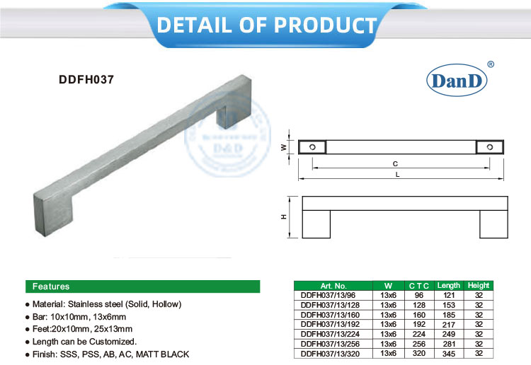 Silver Kitchen Cabinet Handles Tay nắm tủ bếp màu bạc