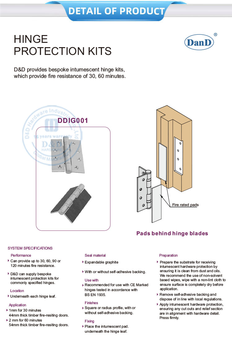 Hinge Protection Kits Bộ bảo vệ bản lề