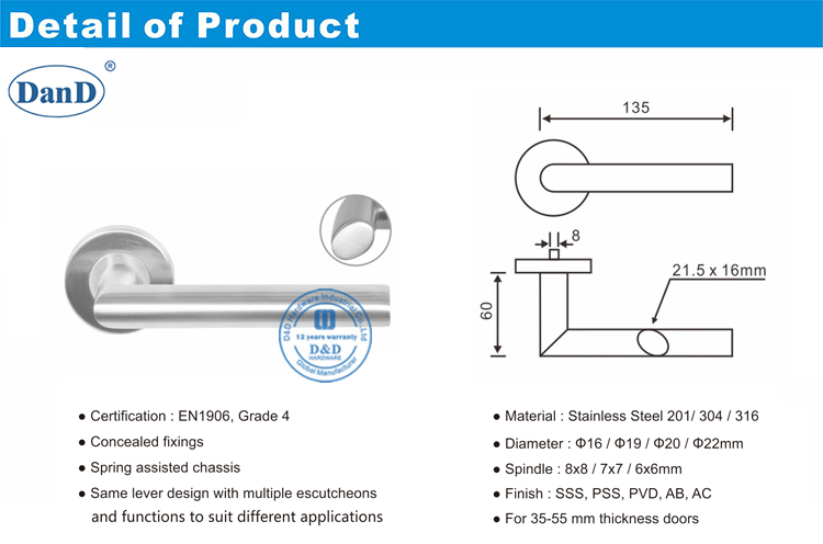 Passage Door Handles-D and D Hardware Tay nắm cửa hành lang-Phần cứng D và D