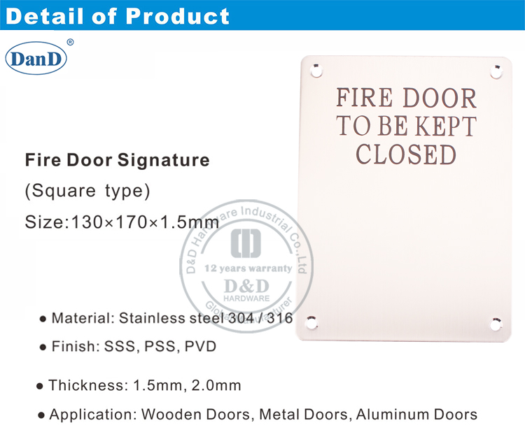 Signature Sign Plate-D and D Hardware Biển hiệu chữ ký-D và D Phần cứng