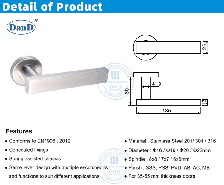 Commercial Door Handle Tay nắm cửa thương mại