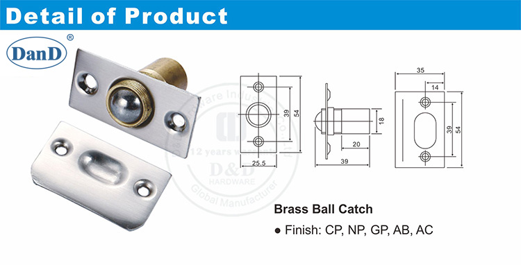 Door Catch for Bedroom Door-D and D Hardware Chốt cửa cho phòng ngủ Phần cứng cửa D và D