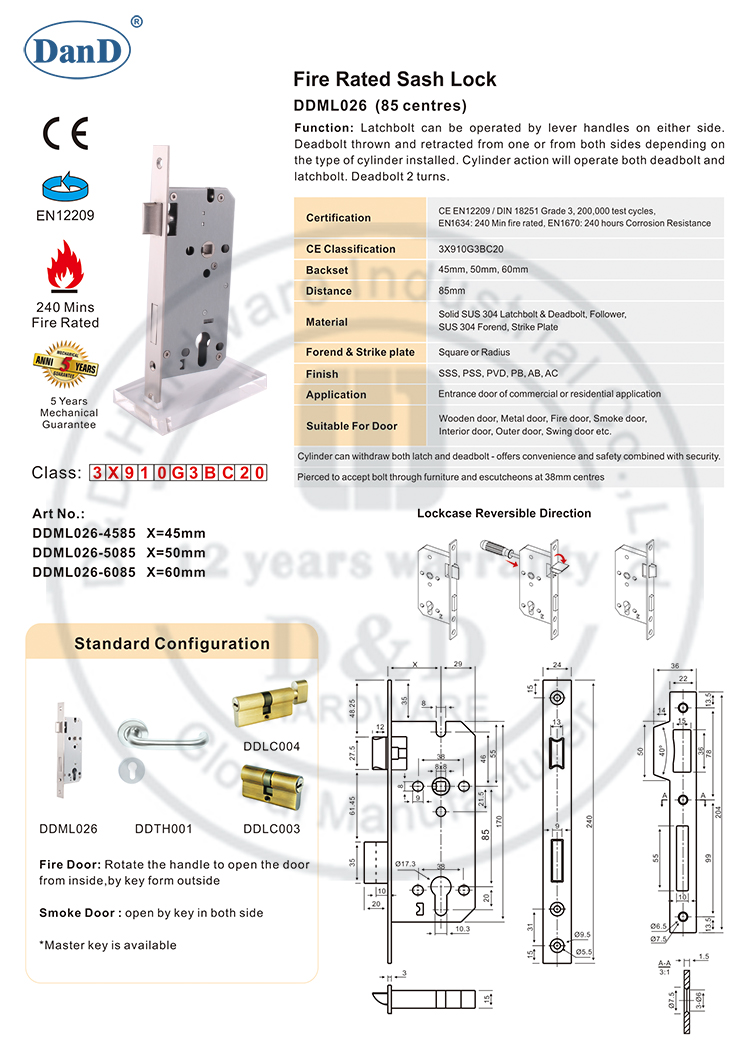 Front Door LockD and D Hardware Khóa cửa trước Phần cứng D và D
