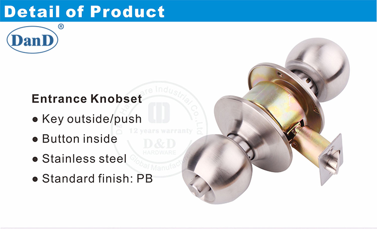 Wooden Door Lockset-D and D Hardware GỗCửaPhần cứng Lockset-D và D