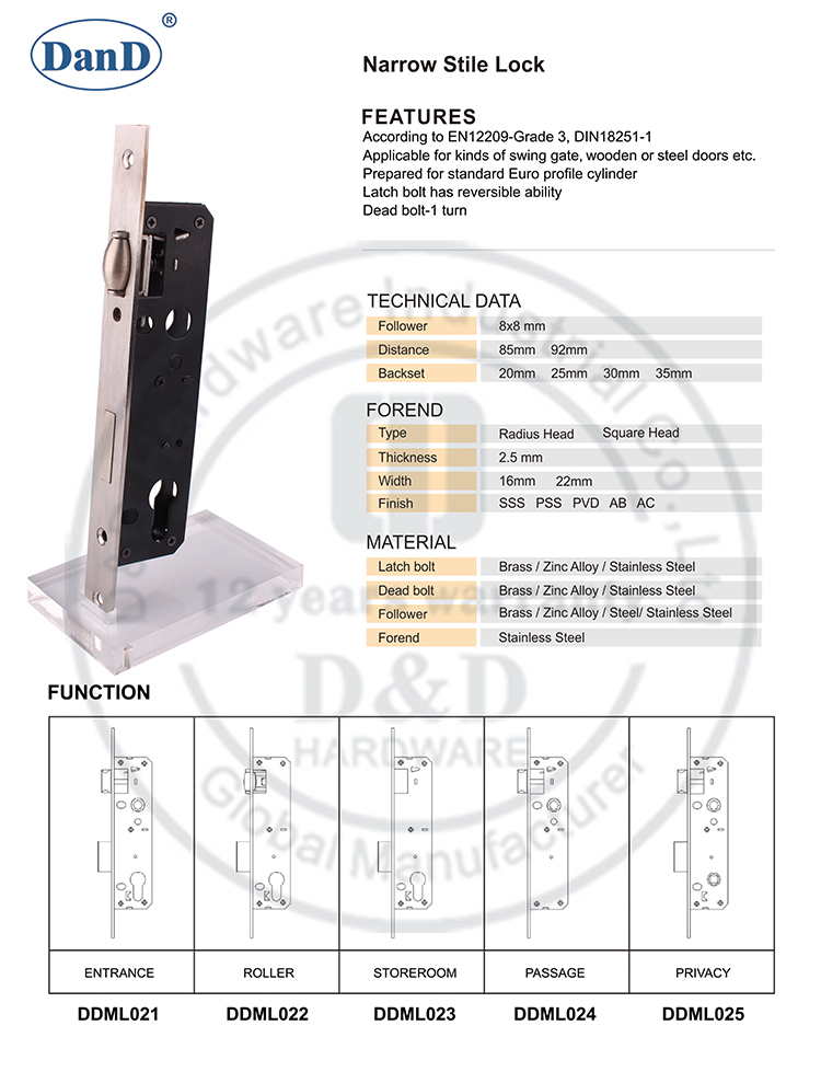Roller Motise Lock-D and D Hardware-3085 Con lăn Motise Lock-D và D Phần cứng-3085