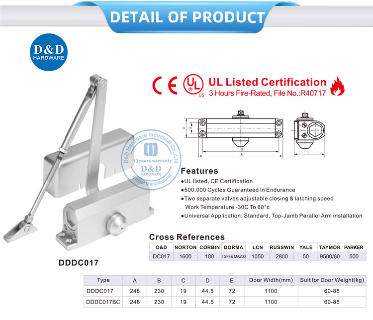 door closers for fire doors tay đóng cửa cho cửa chống cháy