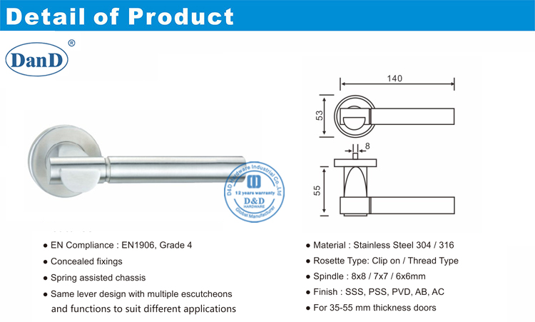 Exterior Door Handle-D and D Hardware Phần cứng tay nắm cửa ngoài-D và D