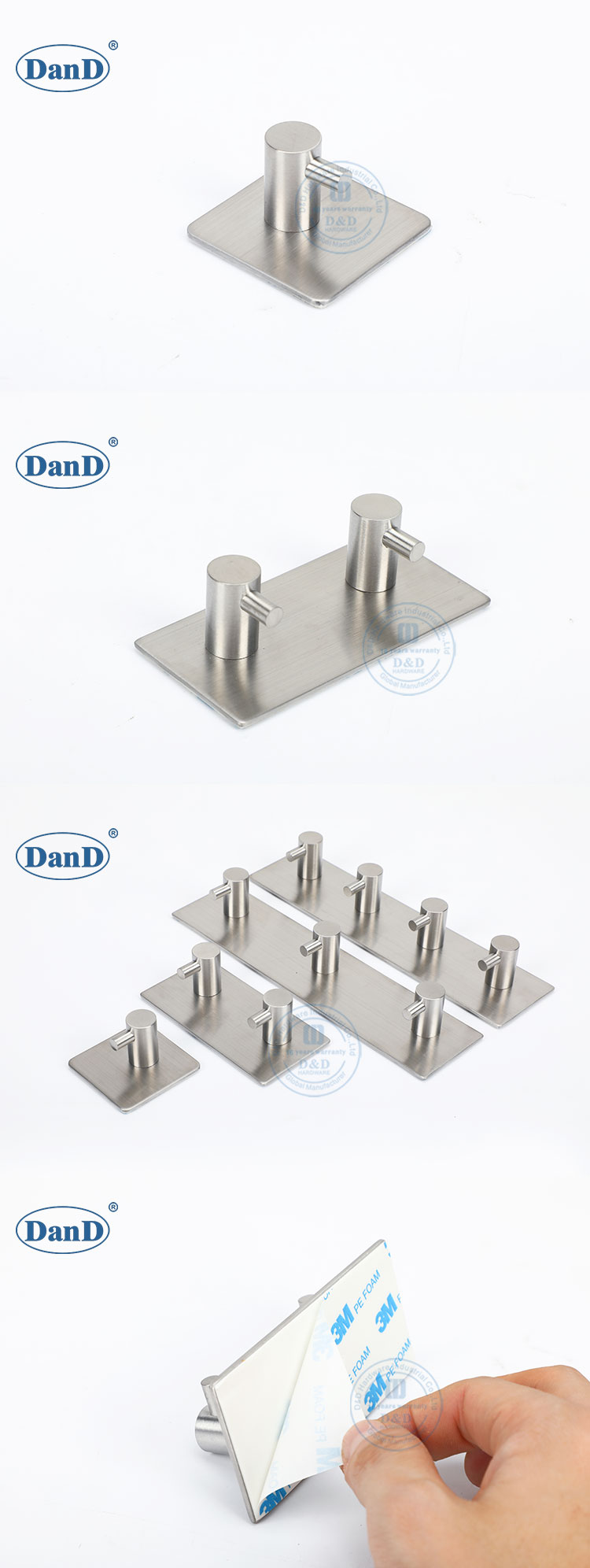 Stainless Steel Coat Hooks Móc áo bằng thép không gỉ