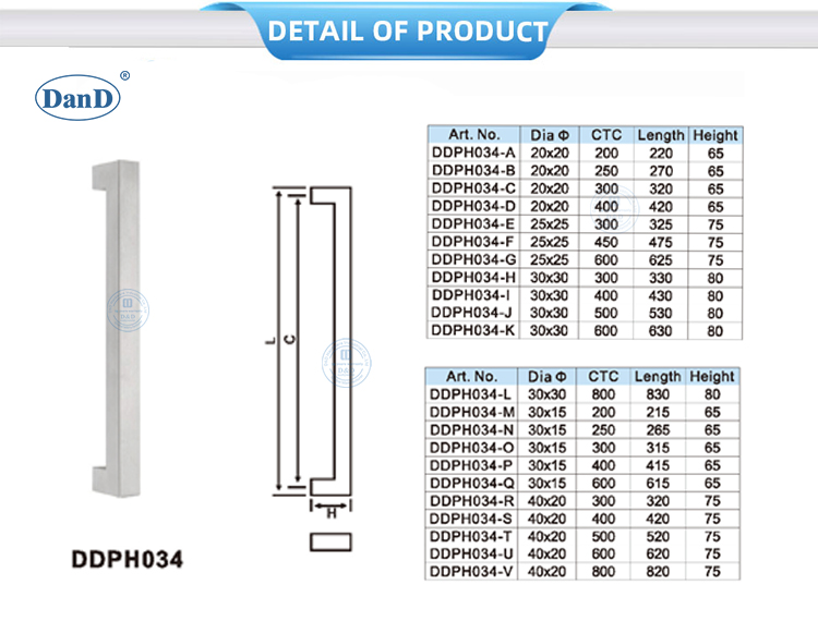 Glass Door Pull Handle Tay nắm kéo cửa kính