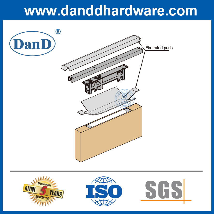 Bộ bảo vệ đóng cửa trượt giấu kín Miếng đệm phần cứng đệm Gasket-DDIG003