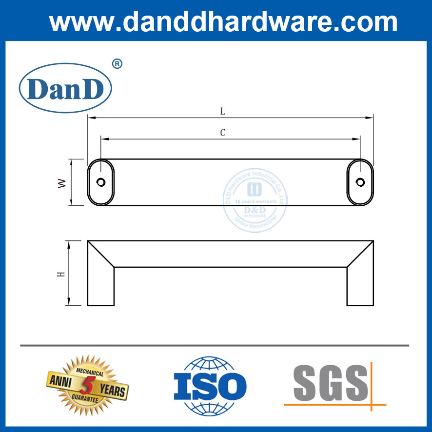 Phần cứng nhà bếp Kéo phần cứng tủ bằng thép không gỉ-DDFH040