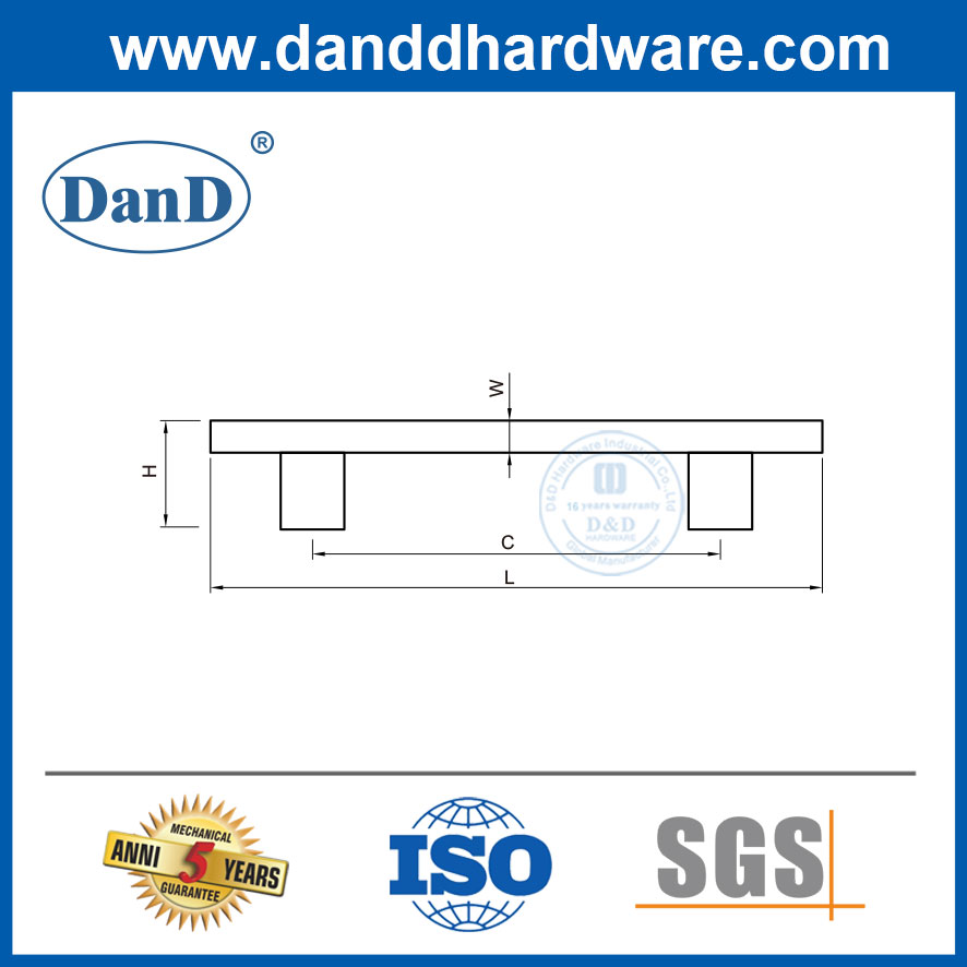 Tay cầm ngăn kéo bằng thép không gỉ cho tủ quần áo-DDFH018
