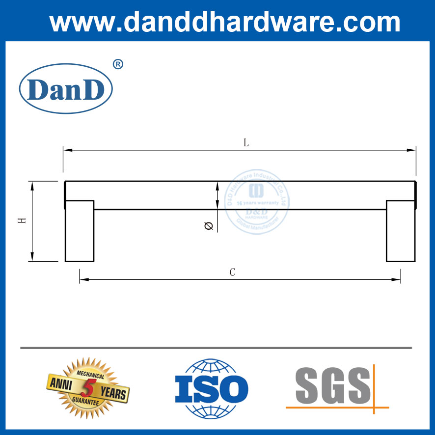 Tay cầm ngăn kéo bằng thép không gỉ Tay cầm nhà bếp cho tủ-DDFH030