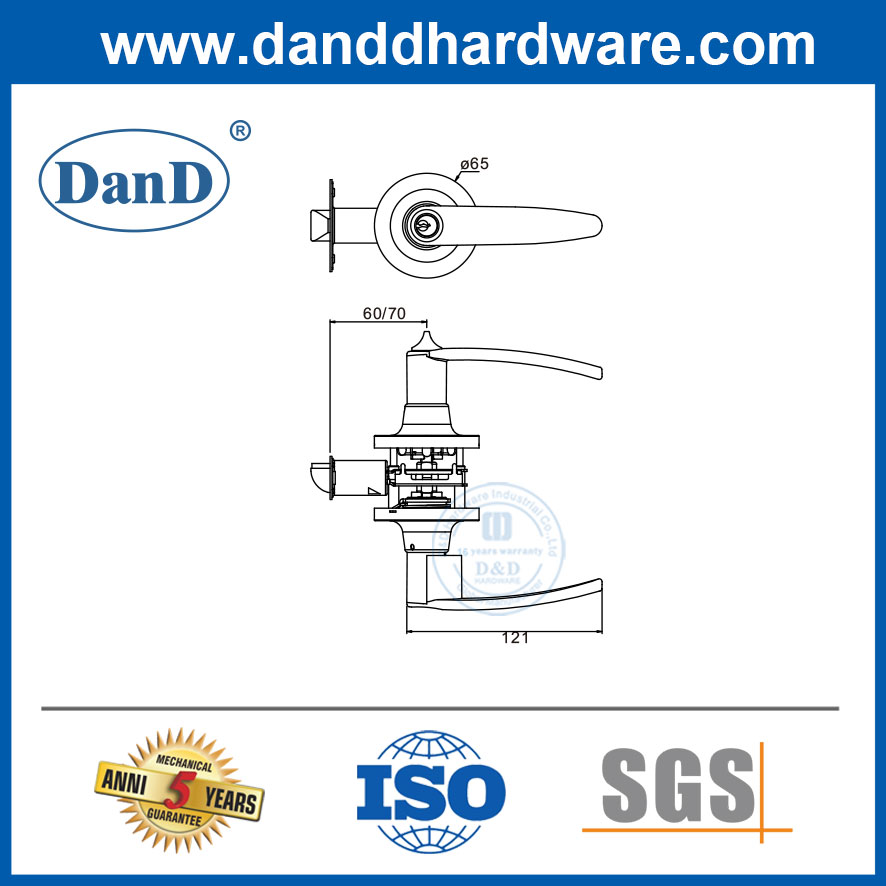 Ổ khóa cửa bên ngoài Phần cứng Khóa cửa thương mại Lockset-DDLK005