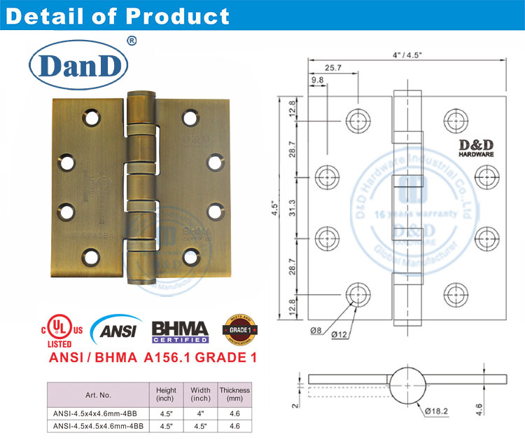 Bản lề cửa đồng cổ