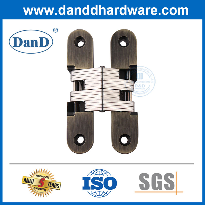 Phần cứng OEM Bản lề cửa giấu 180 độ Bản lề bằng đồng thau Antiqe Bản lề vô hình-DDCH007