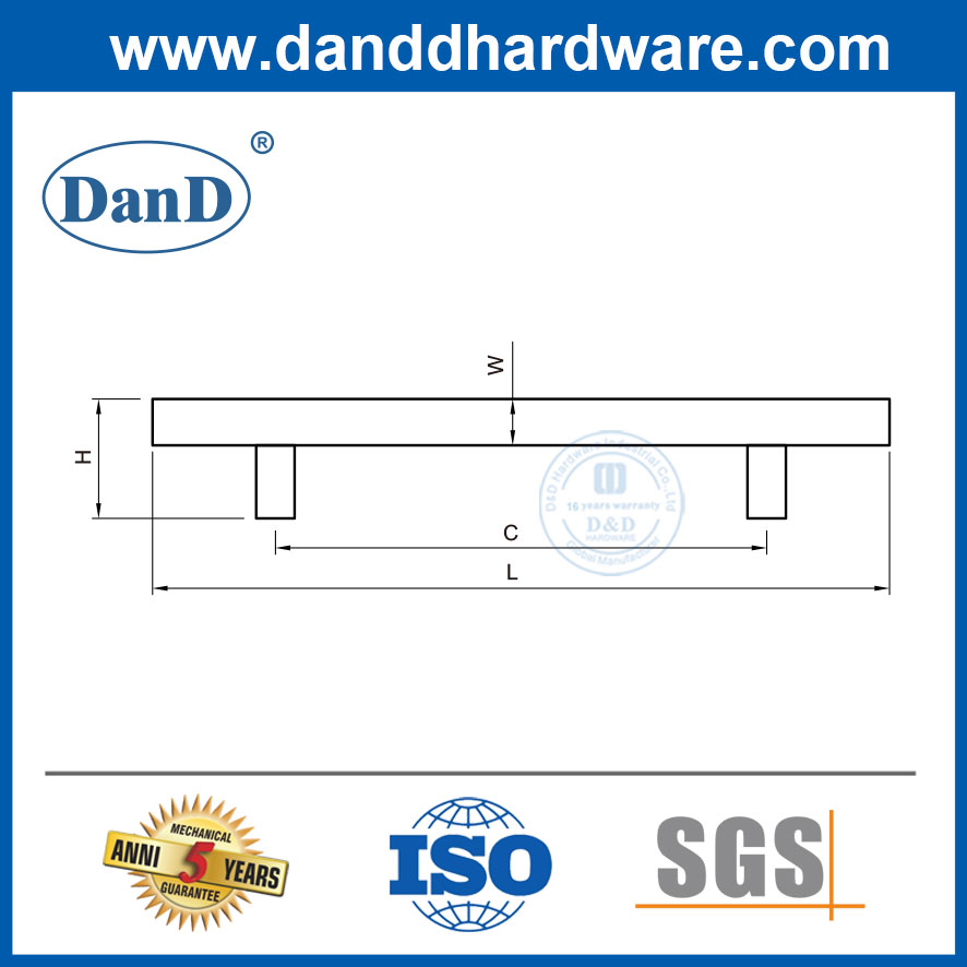 Phần cứng tay cầm ngăn kéo bằng thép không gỉ cho tủ bếp-DDFH017