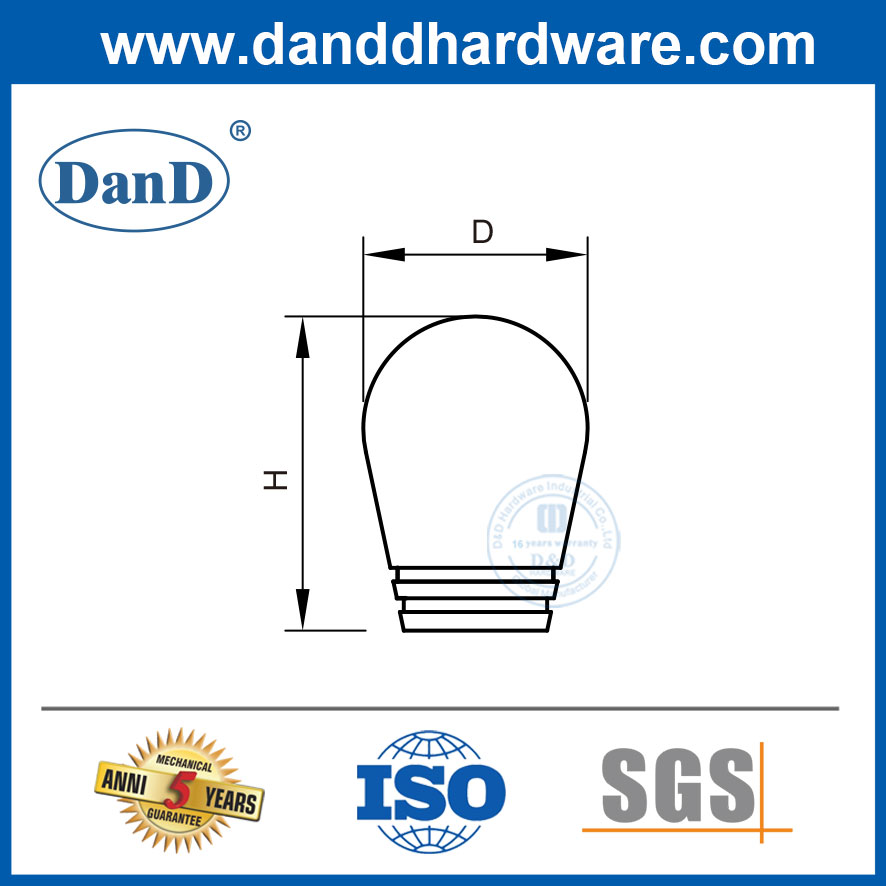 Núm nội thất bằng đồng thau Tay cầm và núm tủ bằng thép không gỉ-DDFH060