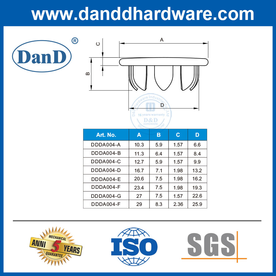 Tủ đồ nội thất Nút carbon Austempered Cửa kim loại rỗng Ổ cắm lỗ thép-DDDA004