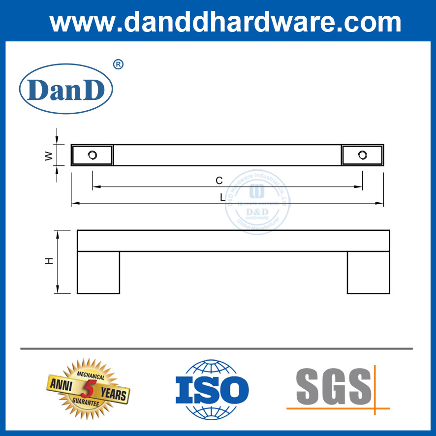 Ngăn Kéo Inox Tay Cầm Tủ Bếp Màu Bạc-DDFH037