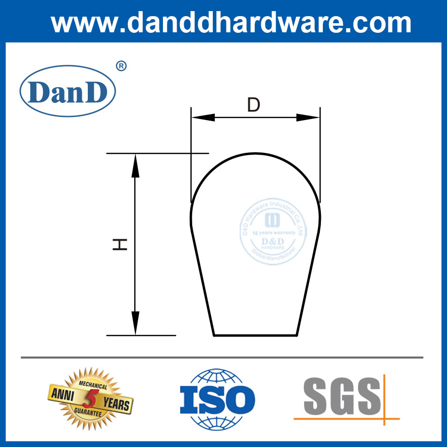 Tay kéo và núm nội thất bằng thép không gỉ Tủ cửa Knobs-DDFH047