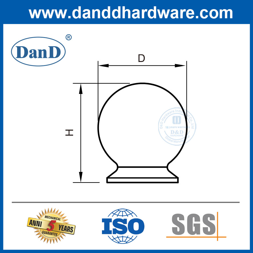 Núm tủ phòng tắm Núm vặn hình tròn bằng thép không gỉ cho tủ quần áo-DDFH044