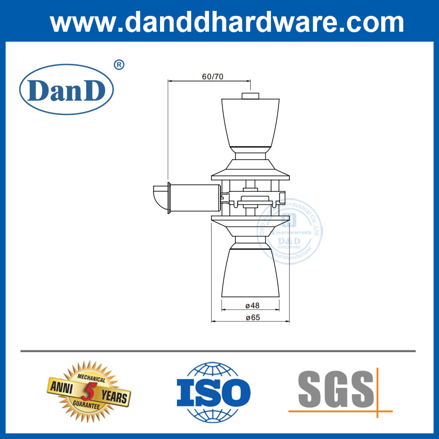 Khóa cửa an ninh Tay nắm cửa hình trụ thương mại Lockset-DDLK004