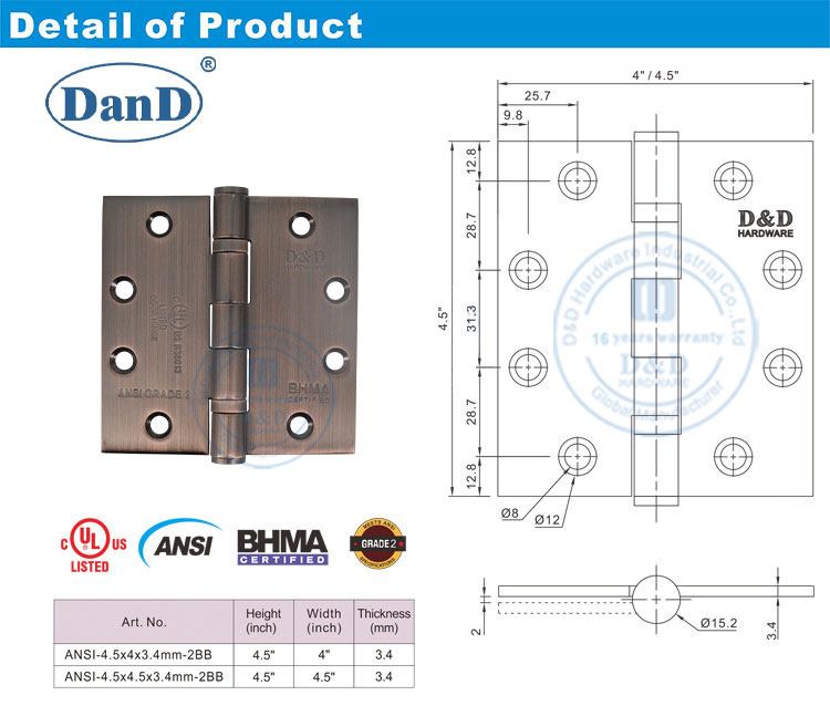 Bản lề cửa đồng cổ