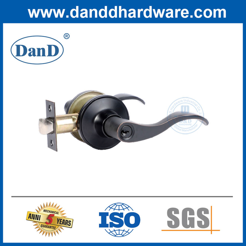 Bộ khóa bảo mật Bộ khóa đòn bẩy tiêu chuẩn màu đen mờ Phần cứng-DDLK024