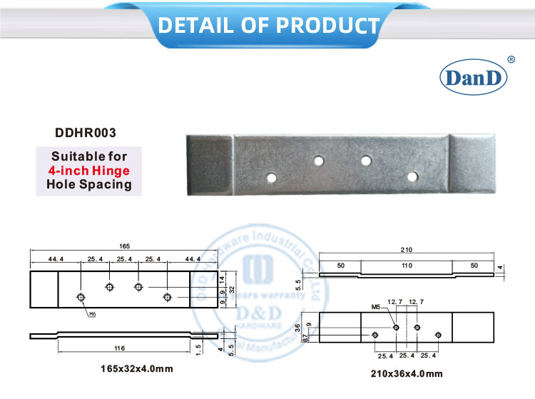 Khoảng cách lỗ bản lề 4 inch