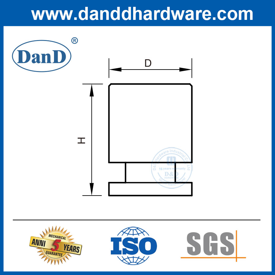 Núm tủ trang trí bằng đồng thau Phần cứng tủ thép không gỉ Knobs-DDFH062