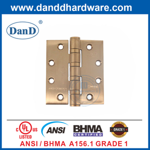 Bản lề SS Satin Rose Golden BHMA Bản lề cửa chống cháy cấp 1-DDSS001-ANSI-1-4.5x4x4.6