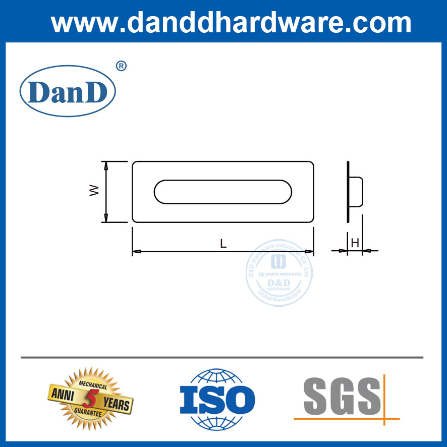 Tay nắm tủ bếp hiện đại Phần cứng tủ kéo bằng thép không gỉ-DDFH074