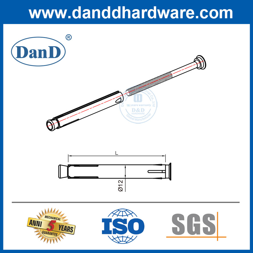 Vật liệu thép Mạ kẽm hoàn thiện Neo tường rỗng-DDDA003