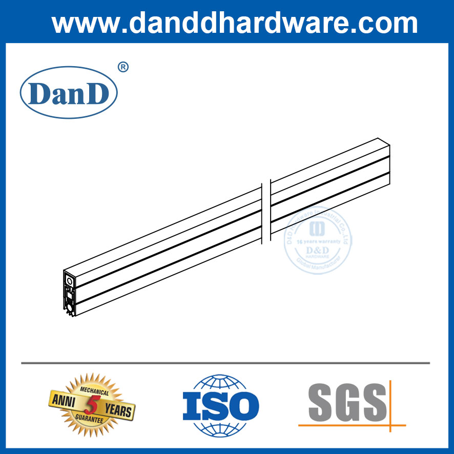 Bộ bảo vệ con dấu thả dưới đáy cửa cho lá cửa chống cháy-DDIG007