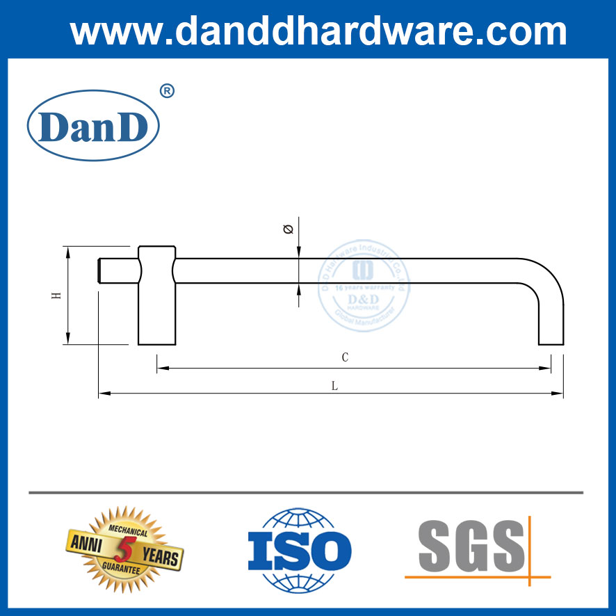 Phần cứng tủ bếp Tay nắm tủ phòng tắm bằng thép không gỉ-DDFH028