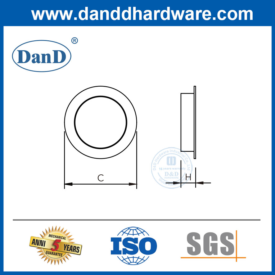 Tay nắm xả tủ bếp Tay nắm cửa tủ trượt bằng thép không gỉ-DDFH080