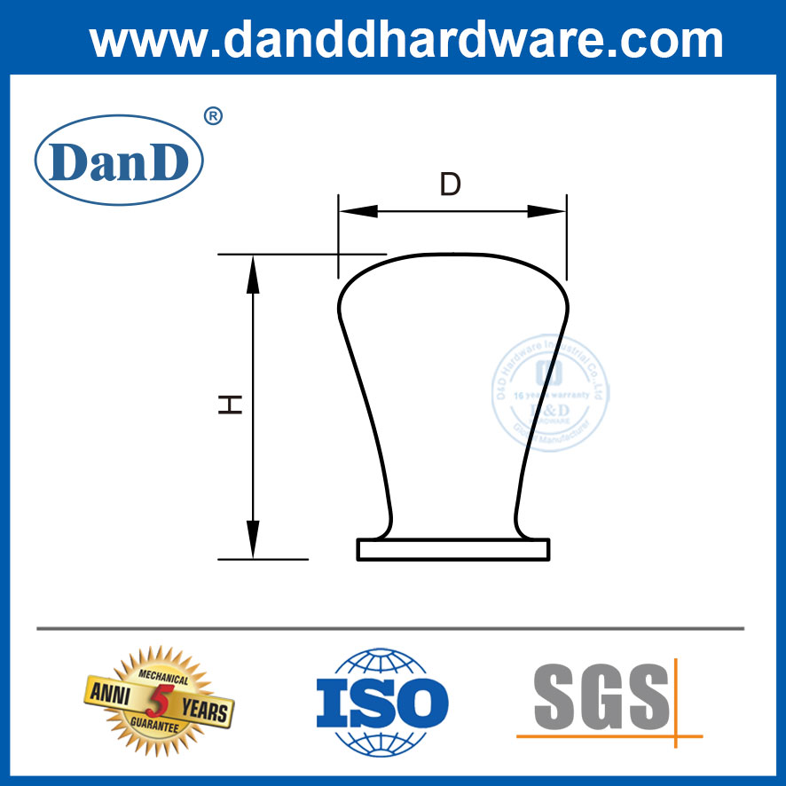 Tay nắm tủ bếp màu bạc Tay nắm ngăn kéo bằng thép không gỉ-DDFH045