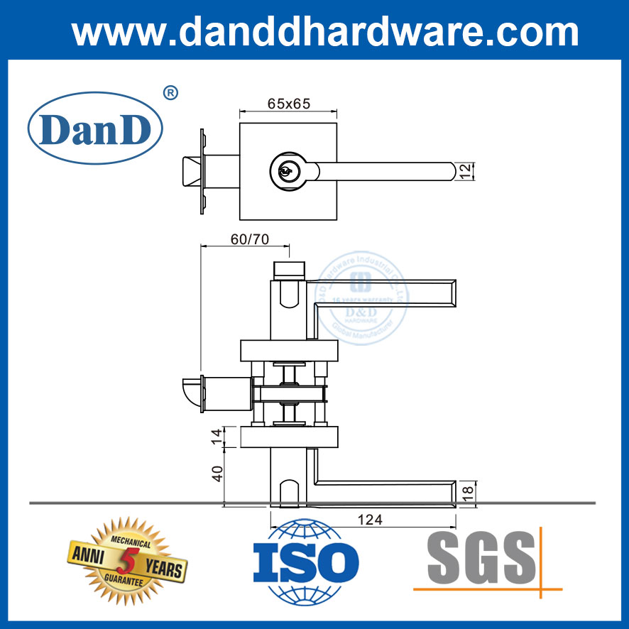 Ổ khóa cửa ra vào hiện đại Các loại ổ khóa phần cứng cửa dân dụng-DDLK019