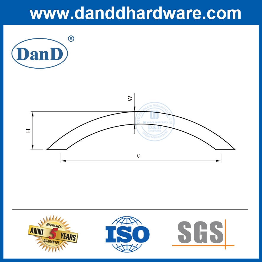 Tay nắm cửa nhà bếp bằng thép không gỉ hiện đại Ngăn kéo tủ kéo-DDFH022