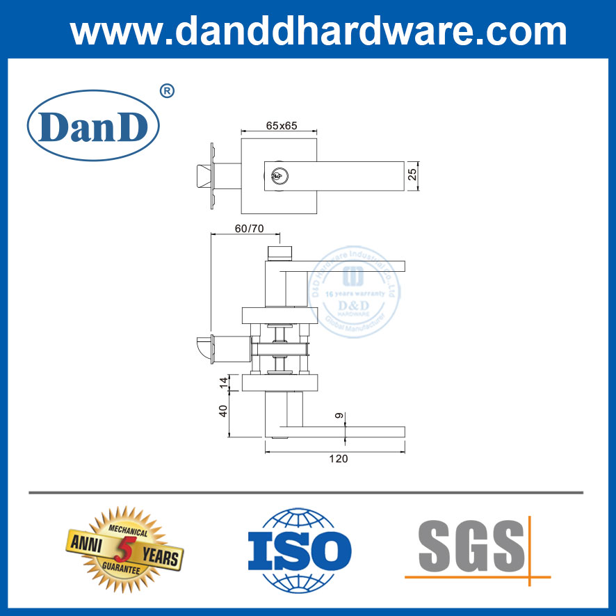 Ổ Khóa Cửa Châu Âu Ổ Khóa Cửa Ra Vào Đôi Hiện Đại-DDLK020