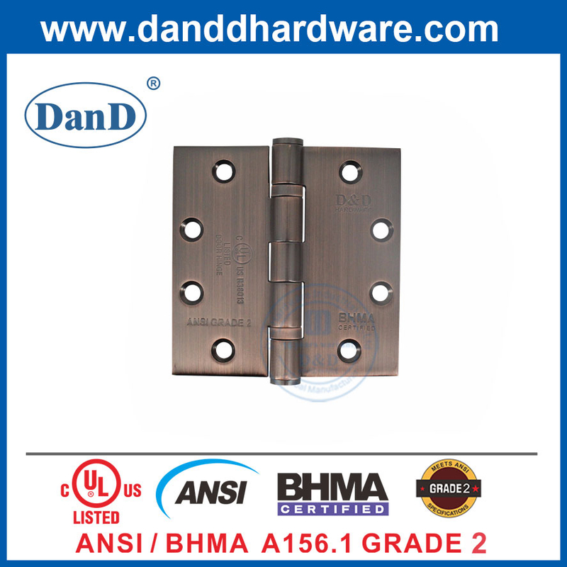 Cửa trước thương mại bằng đồng cổ loại 2 BHMA SS Bản lề-DDSS001-ANSI-2-4.5x4.5x3.4