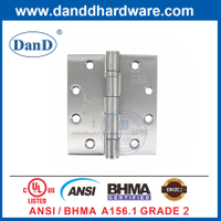 Bản lề cửa ngoài màu bạc ANSI/BHMA cấp 2 với xếp hạng chống cháy UL-DDSS001-ANSI-2-4.5x4x3.4