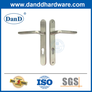 Tay nắm cửa bằng thép không gỉ khung hẹp kiểu Châu Âu có tấm-DDNP001