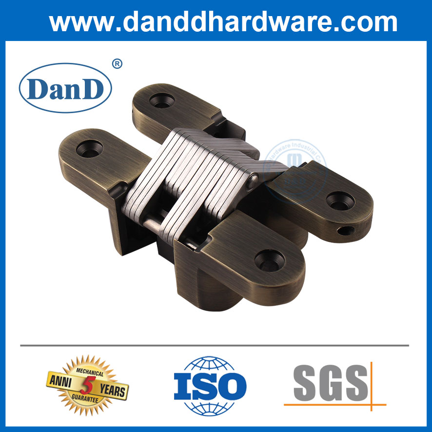 Phần cứng OEM Bản lề cửa giấu 180 độ Bản lề bằng đồng thau Antiqe Bản lề vô hình-DDCH007
