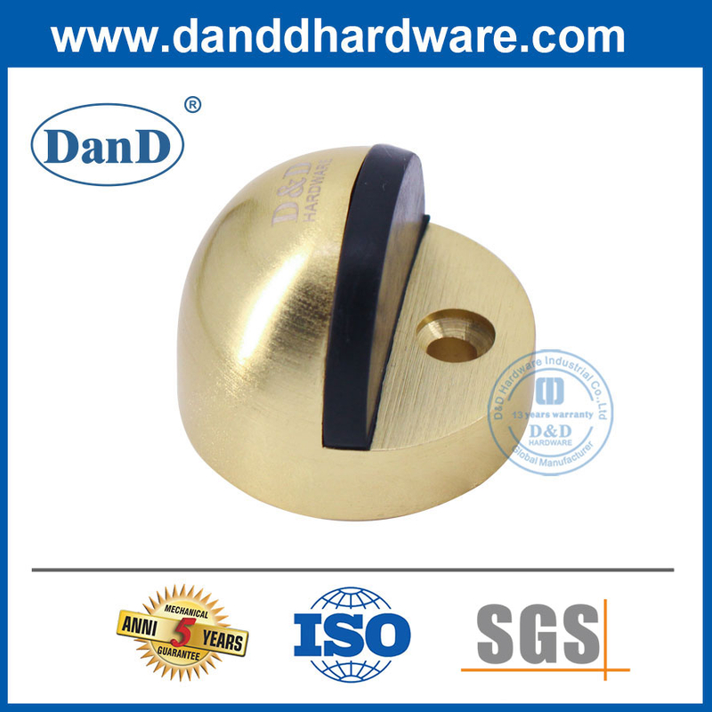 Chặn cửa bên ngoài bằng đồng thau Satin Hợp kim kẽm Chặn cửa hiện đại-DDDS002