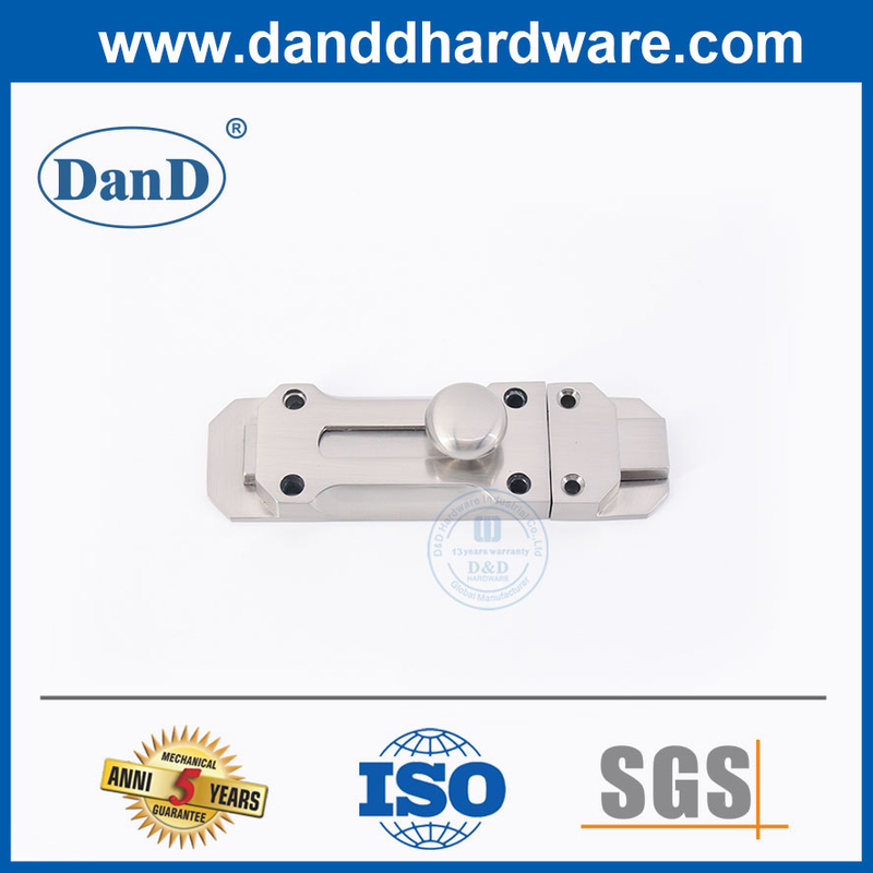 Hợp kim kẽm Satin Niken Cửa phòng tắm Bu lông bề mặt cửa thương mại -DDDB025