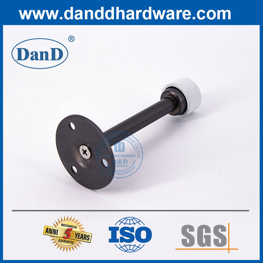 Thiết kế mới Chặn cửa cao Cửa thép không gỉ Cửa gỗ màu đen Doorstops-DDDS018