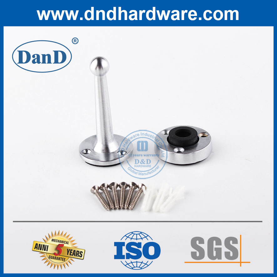 Chặn cửa gỗ loại gắn tường bằng hợp kim kẽm Satin Chrome cho cửa-DDDS021